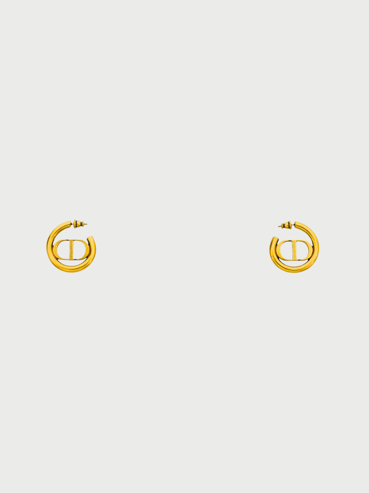 Christian Dior 2000s Gold 30 Montaigne Earrings
