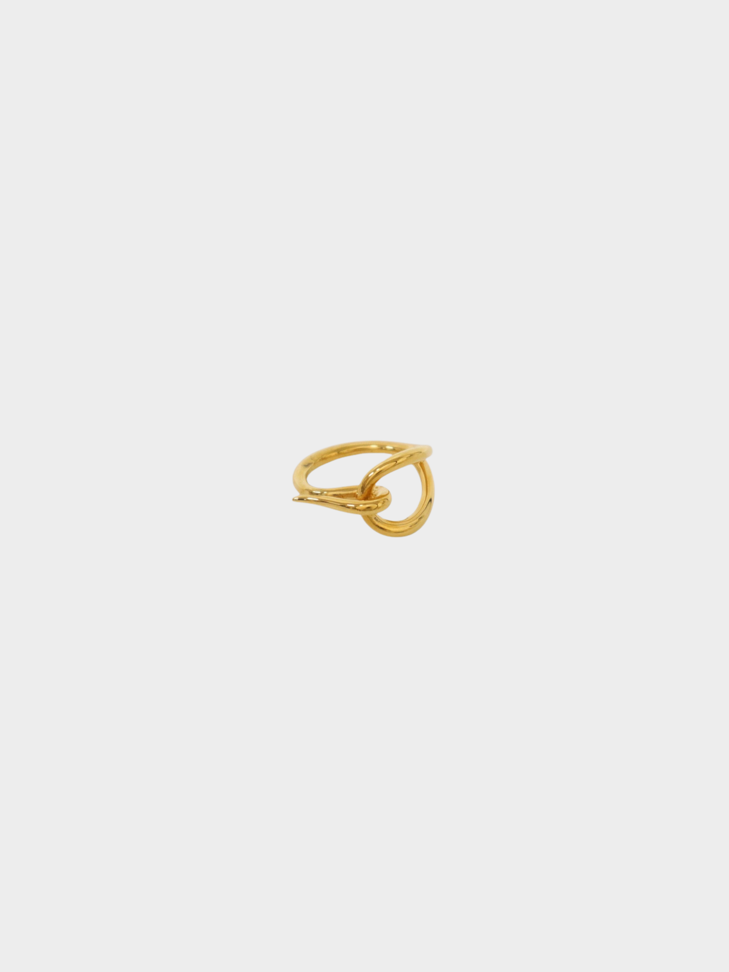 Hermès 2000s Gold Plated Metal Jumbo Scarf Ring