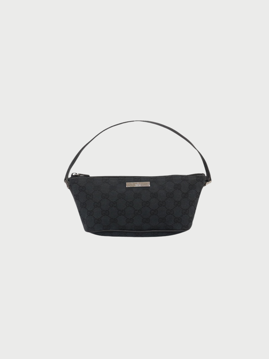 Gucci 2000s Black GG Canvas Mini Handbag