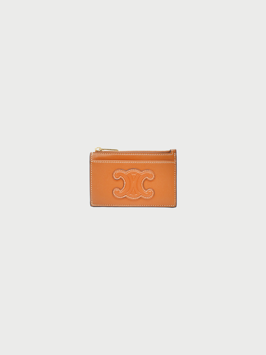 Celine 2020s Brown Leather Triomphe Fragment Case
