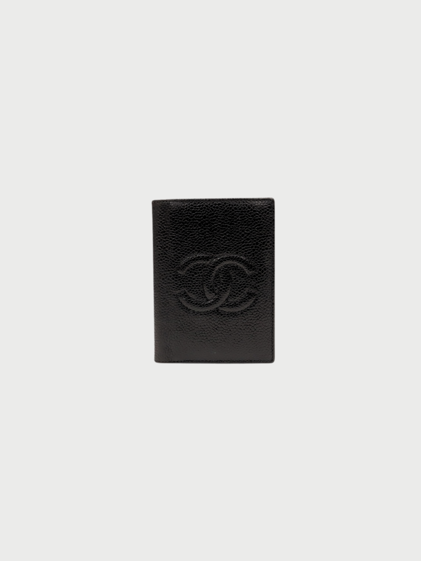 Chanel 1995-1996 Black Caviar Leather Card Case