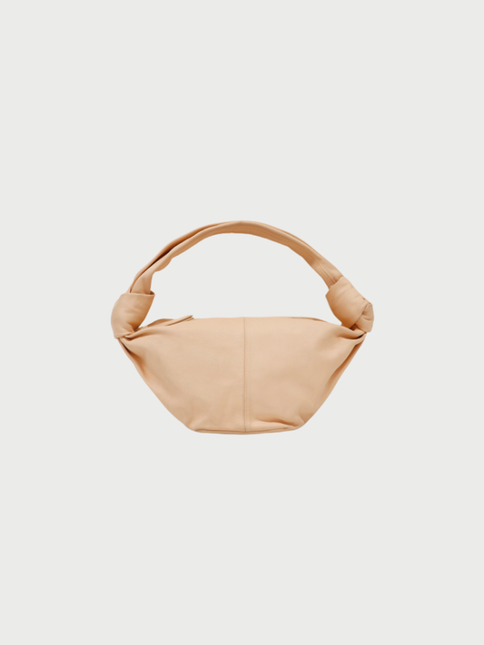 Bottega Veneta 2021 Beige Pink Leather Double Knot Bag