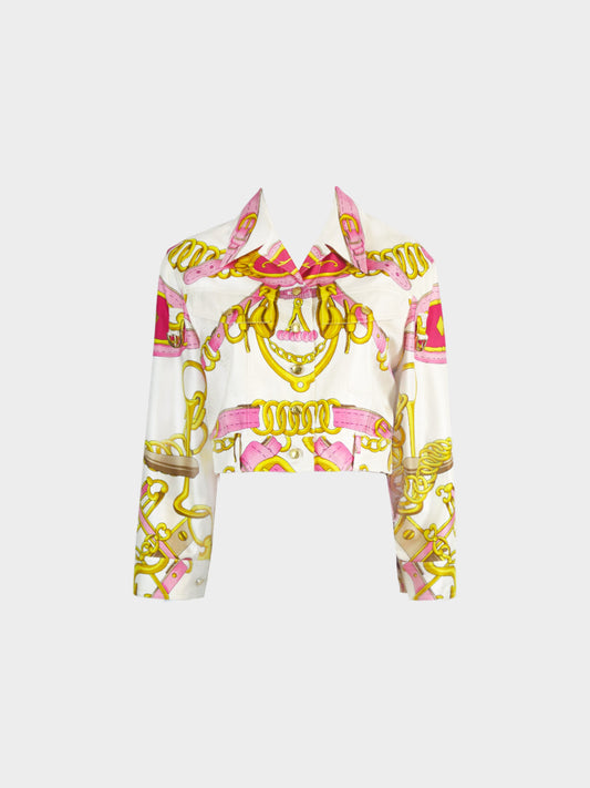 Christian Dior SS 2000 Runway Pink Cropped Equestrian Jacket