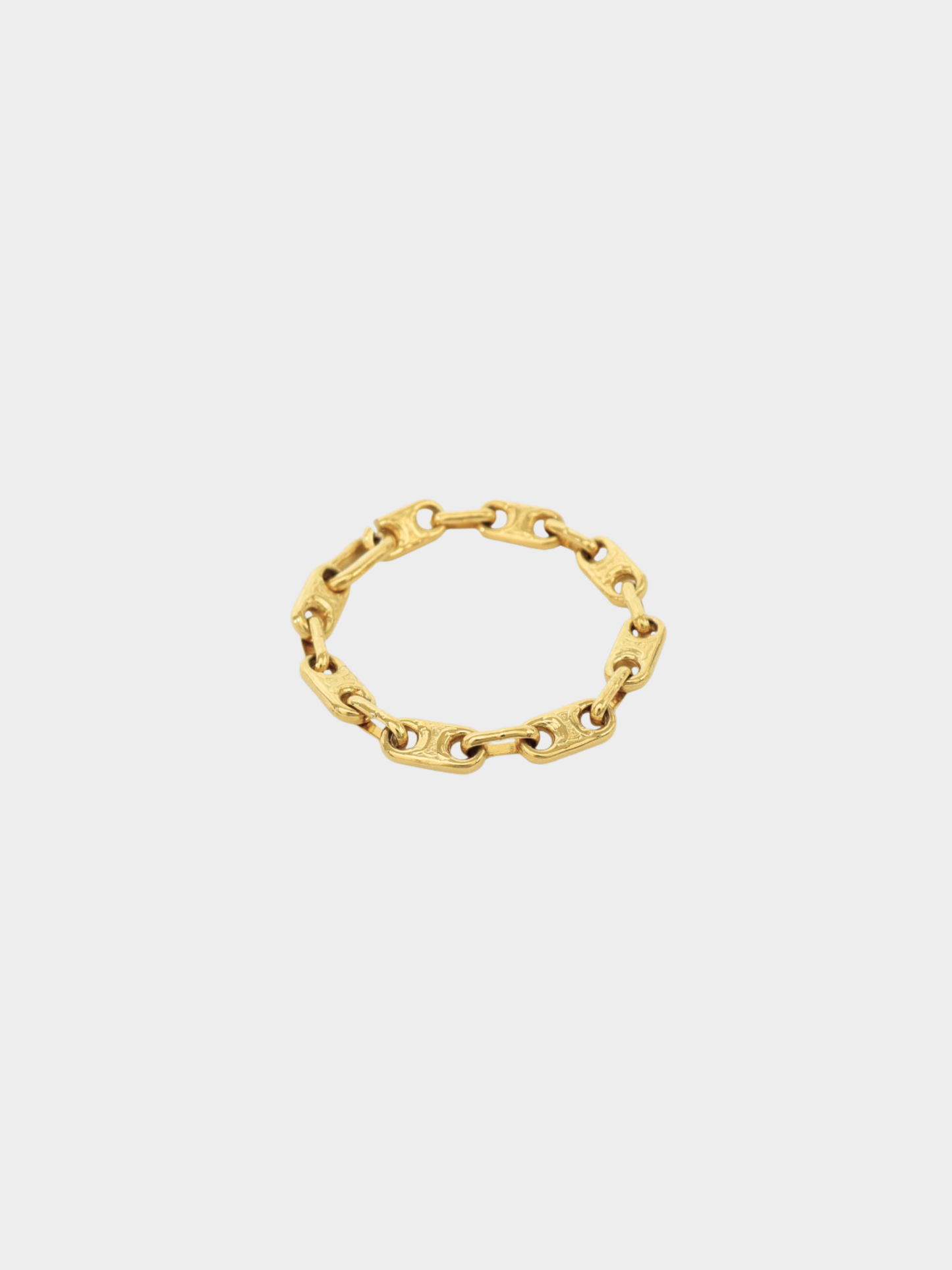 Celine 2020s Gold Plated Metal Triomphe Bracelet