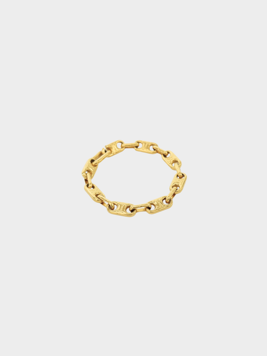 Celine 2020s Gold Plated Metal Triomphe Bracelet