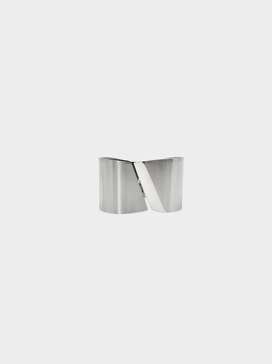 Loewe 2000s Silver Geometric Cuff Bracelet