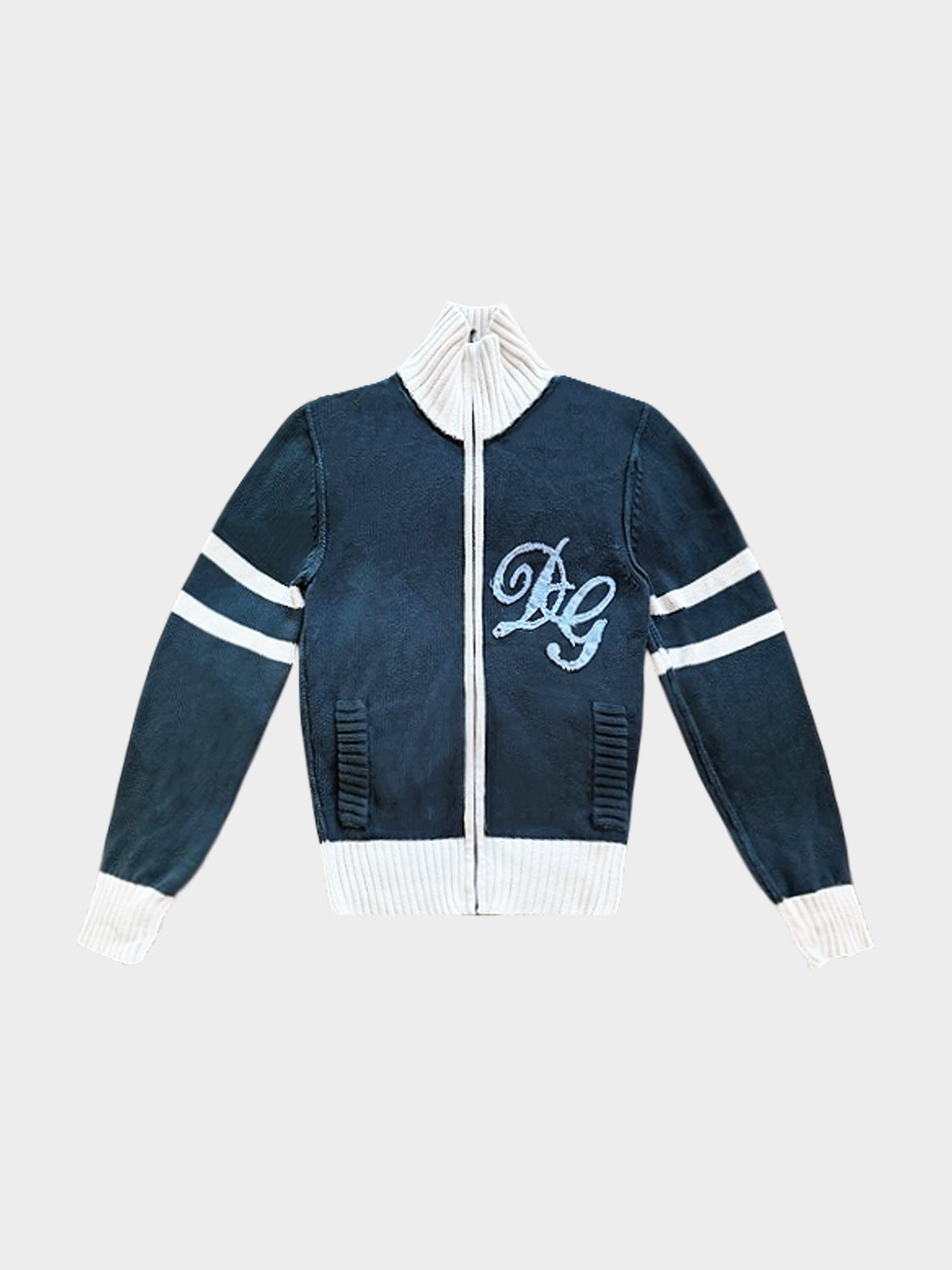 Dolce and Gabbana 2000s Knitted Zip-up Sweater