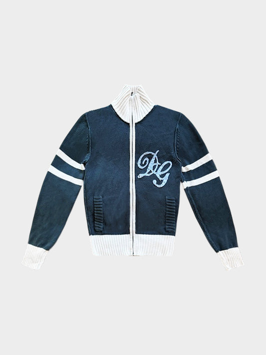 Dolce and Gabbana 2000s Knitted Zip-up Sweater