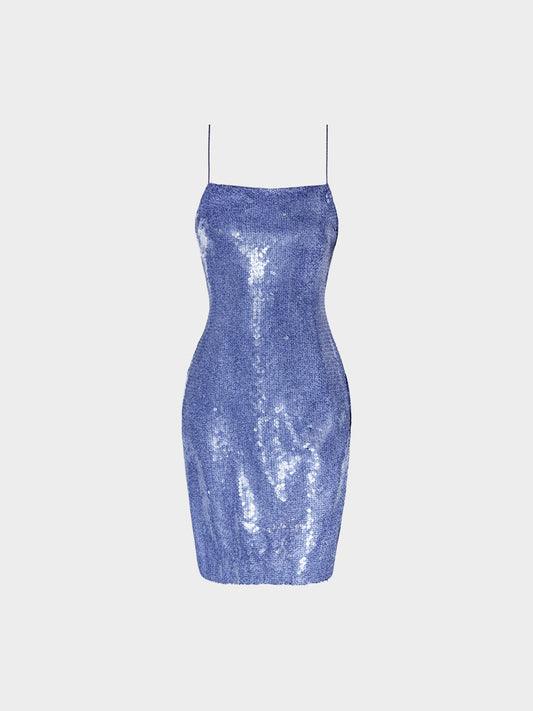 Christian Dior by John Galliano SS 2000 Blue Sequin Dress
