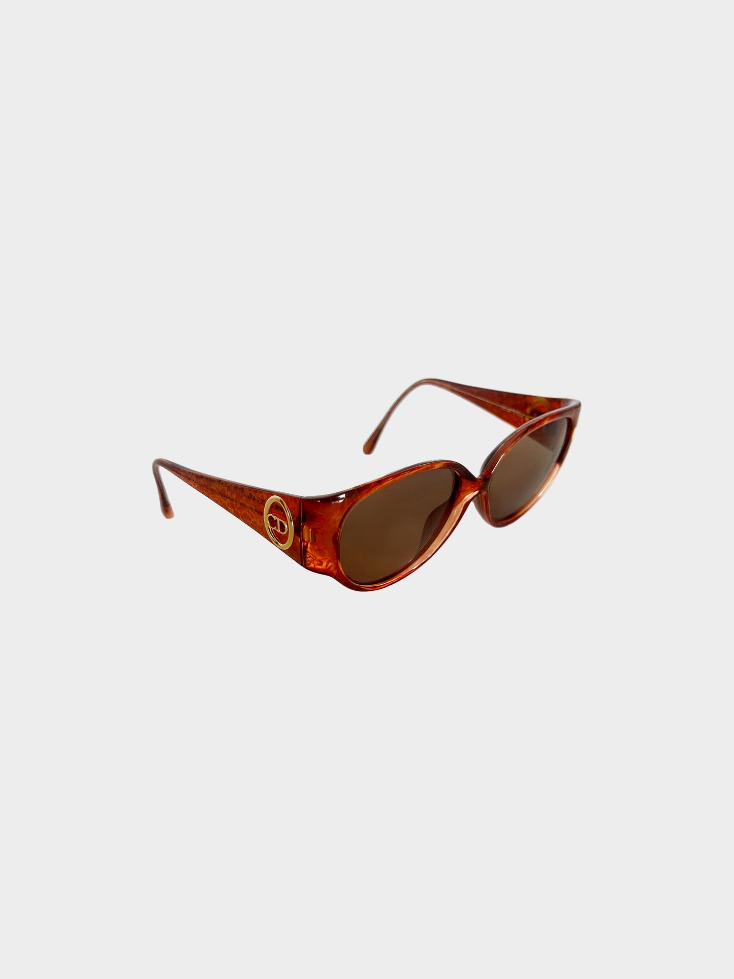 Christian Dior 1990s Brown Tortoiseshell Sunglasses