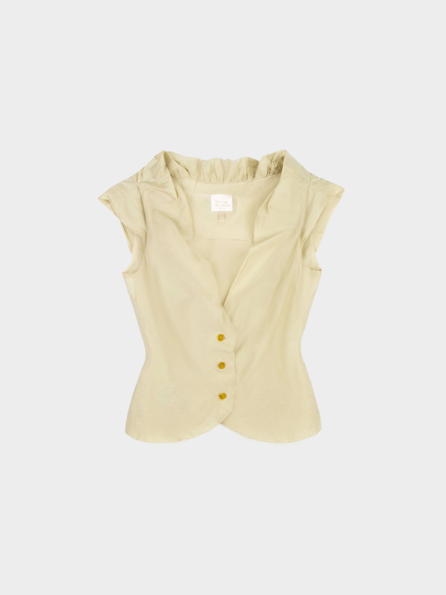 Vivienne Westwood 2000s Beige Shirring Switching Vest