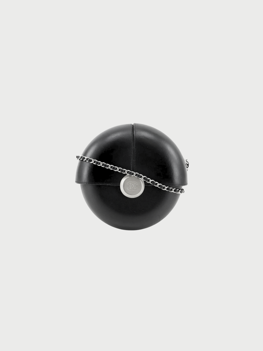 Chanel 2016 Black Leather Evening In The Air Chain Shoulder Bag