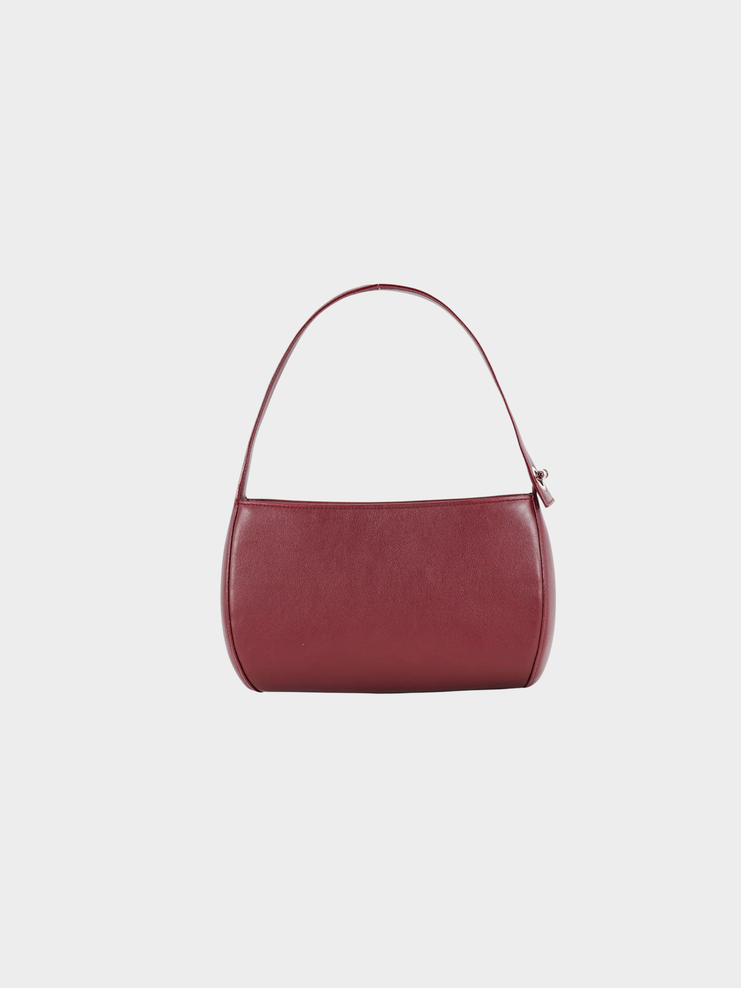 Cartier 2000s Bordeaux Calfskin Cabochon Shoulder Bag