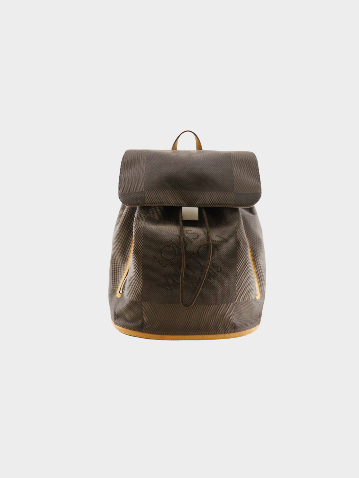 Louis Vuitton 2003 Tail Brown Damier Jean Canvas Peony Backpack