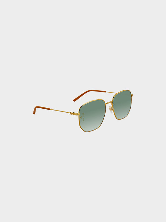 Gucci 2018 Metal Frame Hexagonal Sunglasses