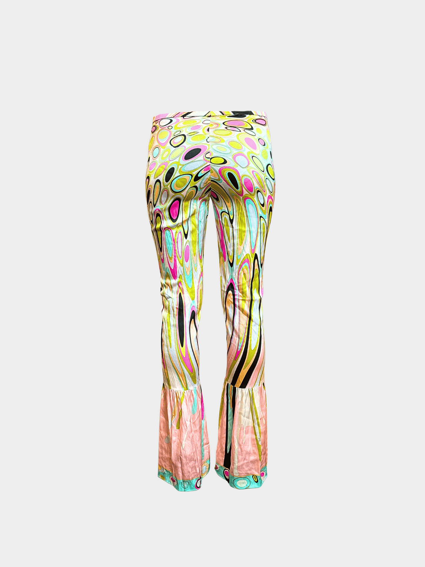 Emilio Pucci 2000s Multicoloured Graphic Flared Pants