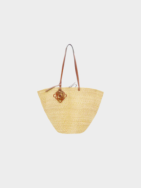 Loewe 2020 Paula's Ibiza Raffia Shell Basket Tote Bag