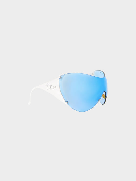 Christian Dior 2000s Blue and White Ski Sunglasses