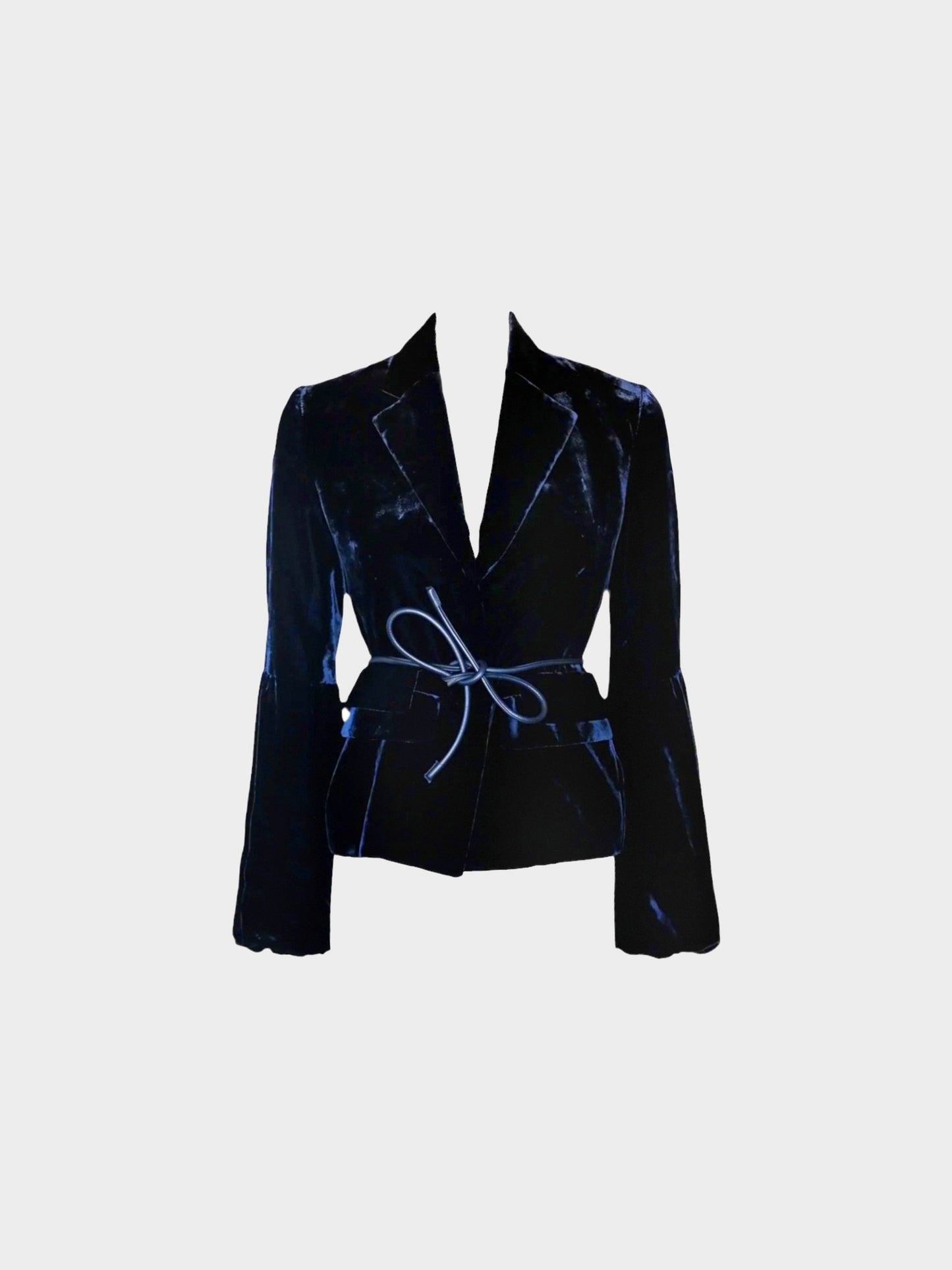 Gucci by Tom Ford FW 1999 Runway Navy Velour Jacket