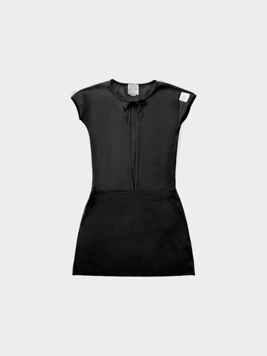 Chanel 2000s Sports Line Black Mesh Short Sleeve Dress