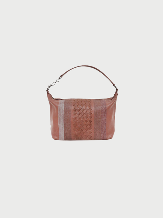 Bottega Veneta 2017 Brown Intrecciato Leather One-Shoulder Bag
