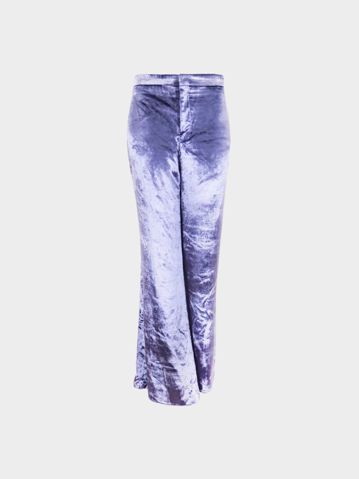 Gucci by Tom Ford FW 1999 Runway Lavender Velvet Flared Pants