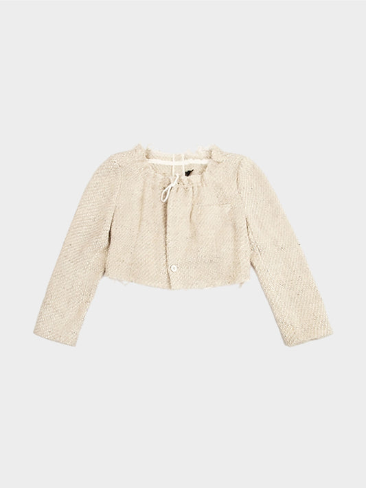 Comme des Garçons FW 2001 Beige Wool and Silk Tweed Blazer
