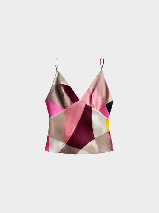 Emilio Pucci 2000s Multicolor Colorblock Tank Top