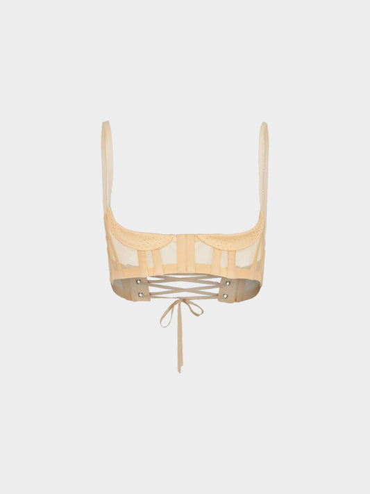 Thierry Mugler 1990s Beige Mini Corset