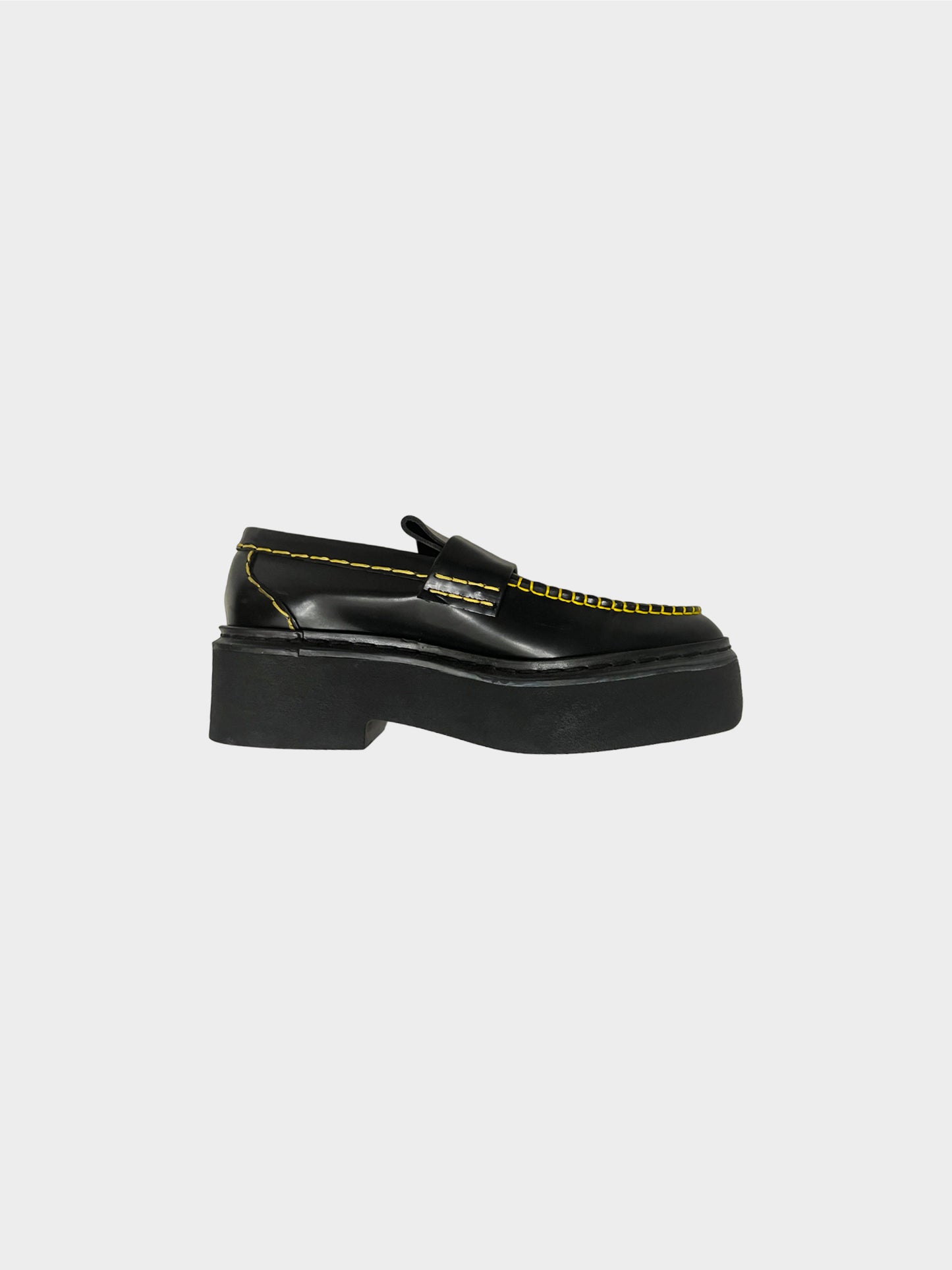 Céline 2014 Contrast Stitching Platform Loafers