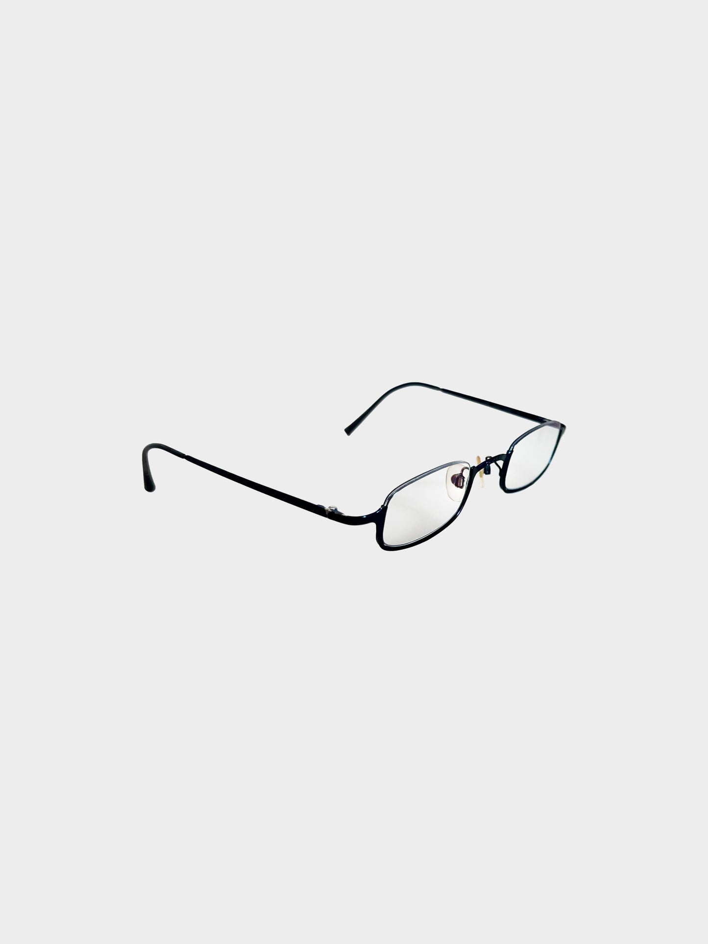 Chanel 1990s Black Bottom Rim Narrow Vintage Glasses