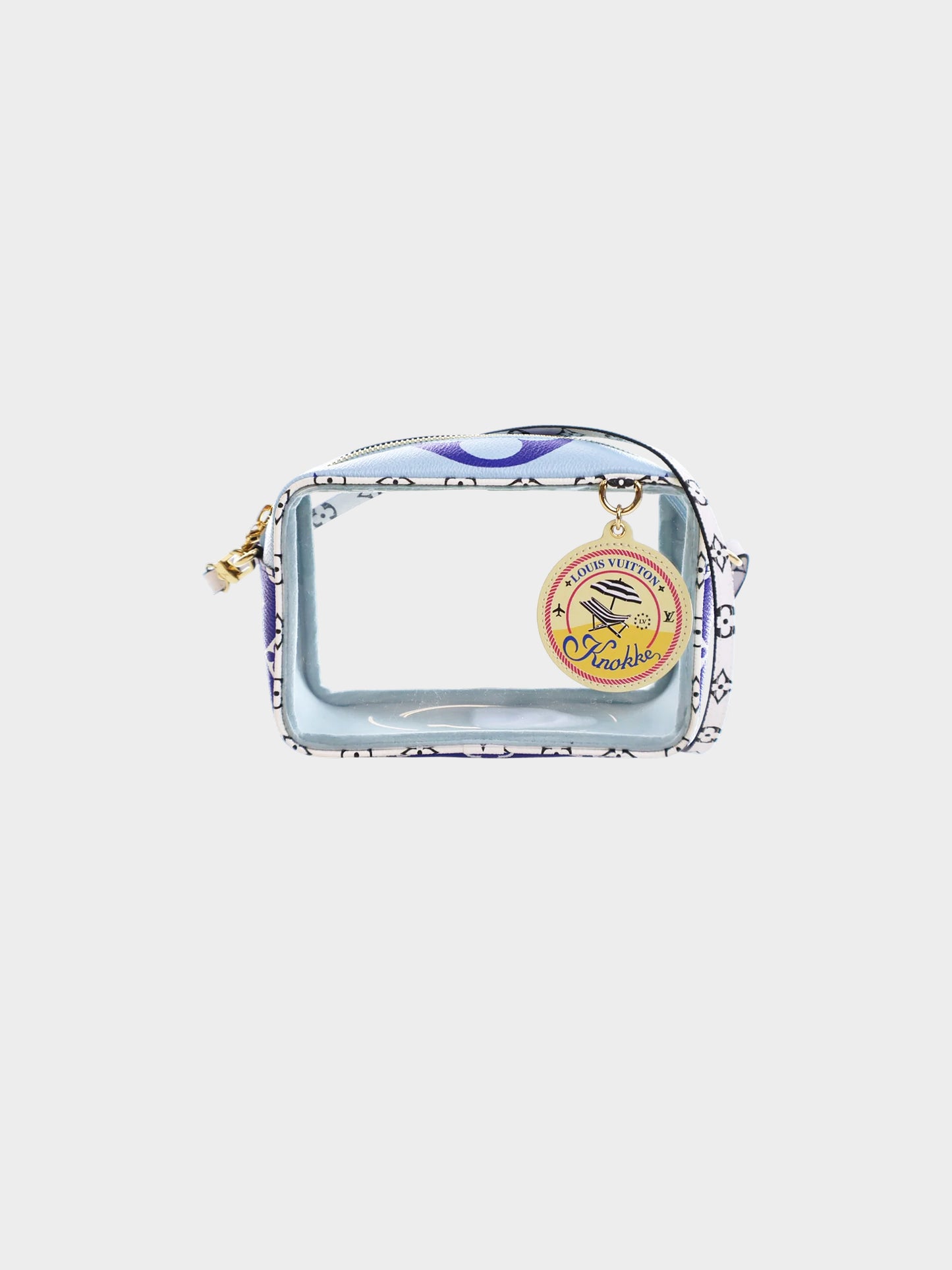 Louis Vuitton 2019 Blue PVC Giant Monogram Beach Pouch
