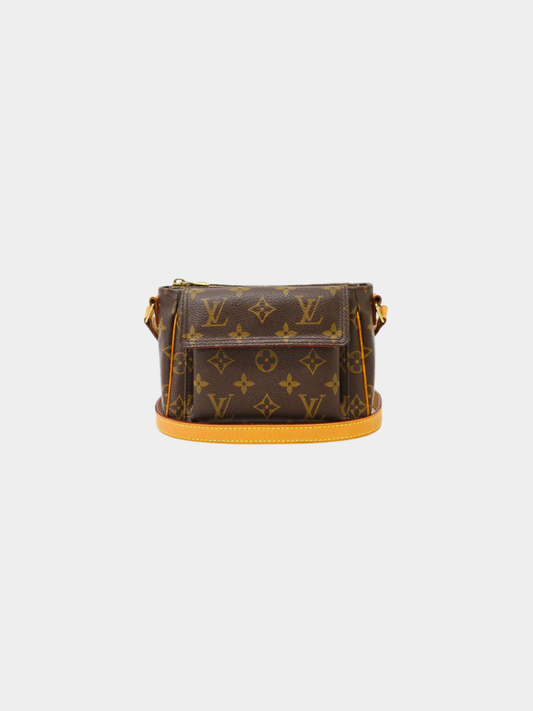 Louis Vuitton 2004 Brown Monogram PVC × Leather Vivacite PM Bag