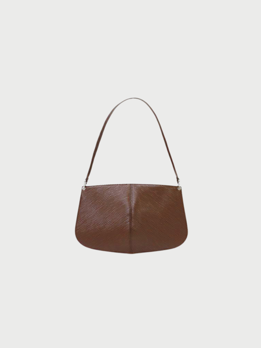 Louis Vuitton 2000s Mocha Epi Leather Pochette Demi Lune