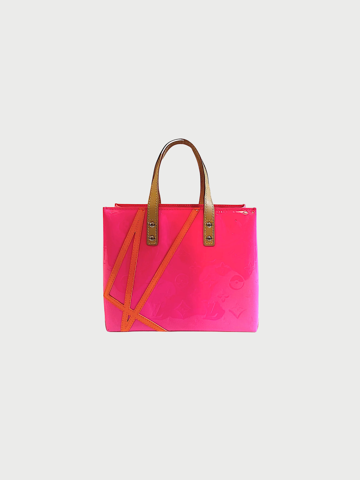Louis Vuitton 2002 Pink Fluo Vernis Reade PM Tote Bag