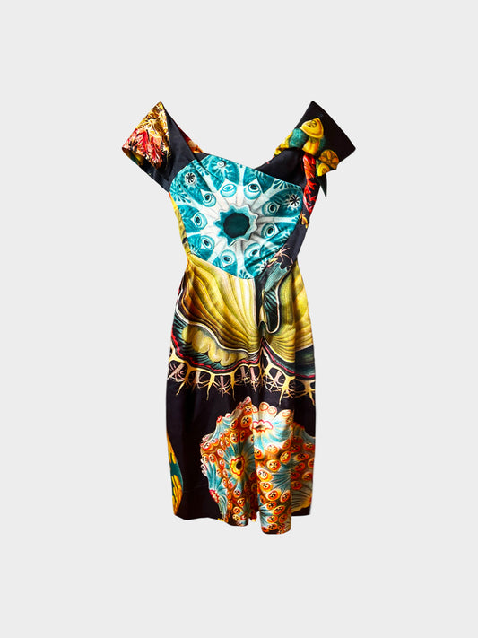 Vivienne Westwood 2010s Multicolor Printed Corset Dress