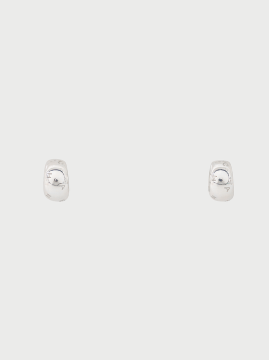 Chanel SS 2000s Silver 925 Logo Earrings