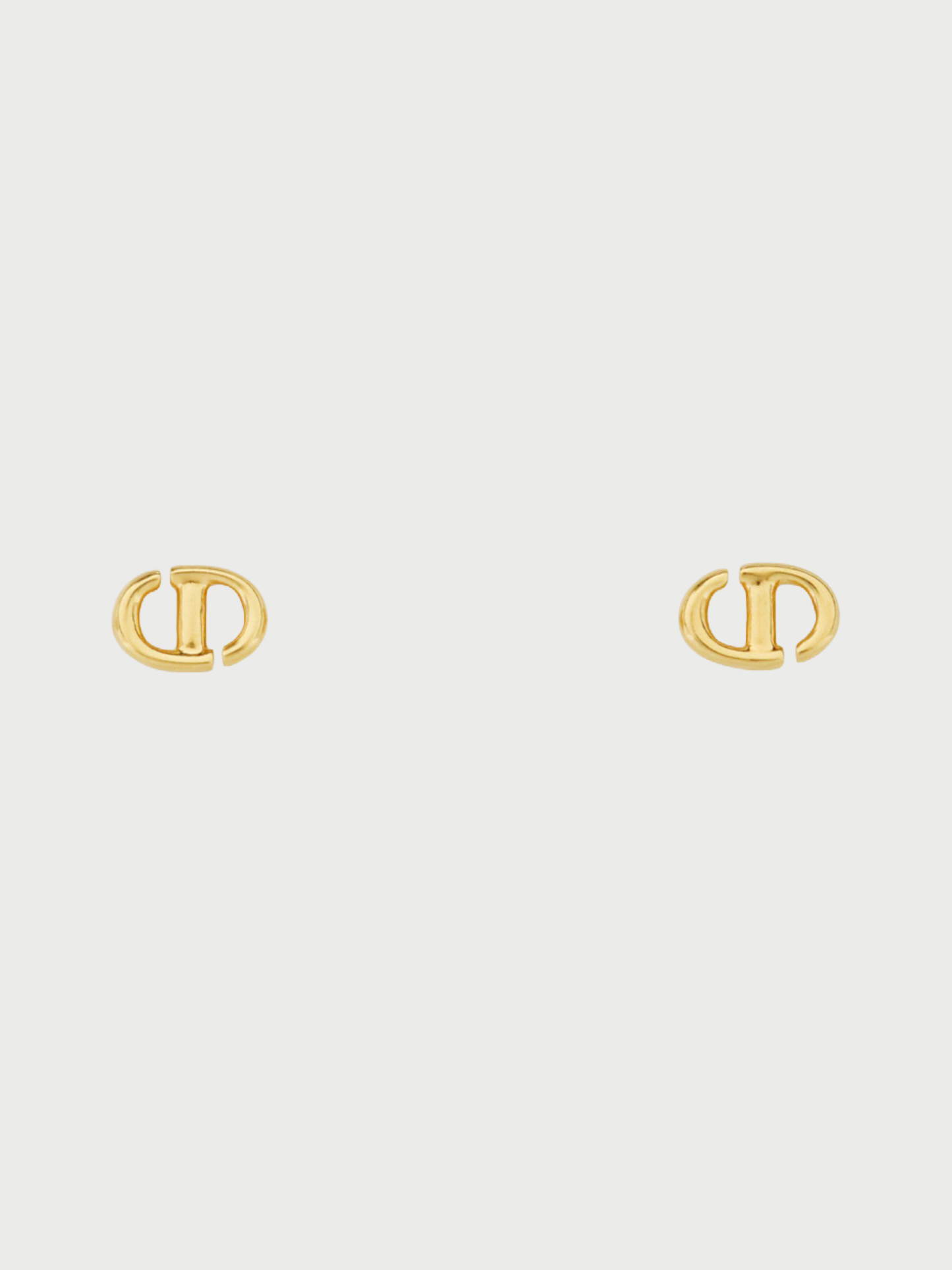 Christian Dior 2000s Gold Plated CD Navy Earrings