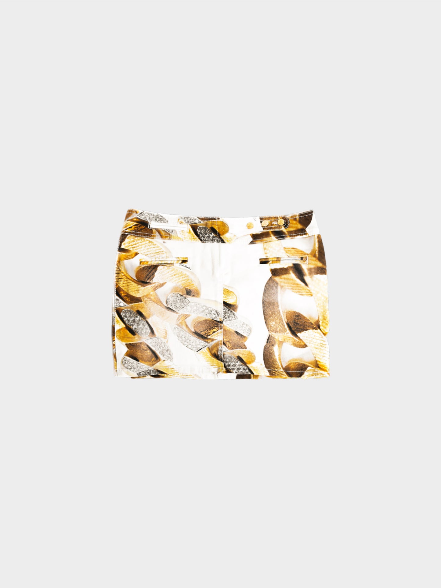 Roberto Cavalli 2000s Chain Print Skirt