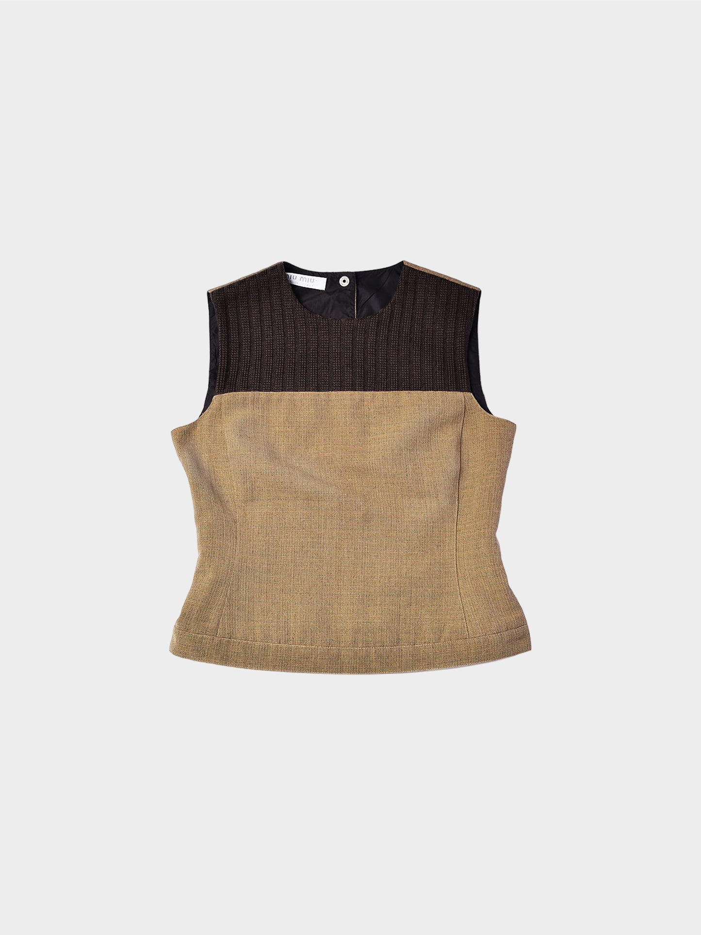 Miu Miu FW 1999 Rare Wool-Knit Detail Tank Top