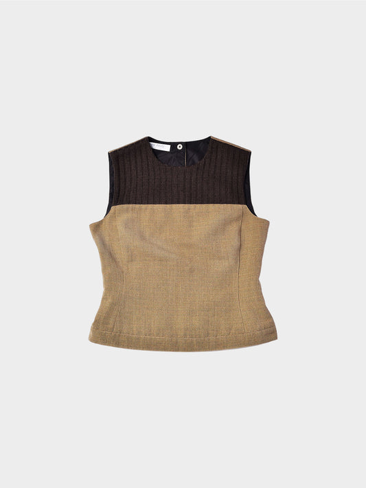 Miu Miu FW 1999 Rare Wool-Knit Detail Tank Top