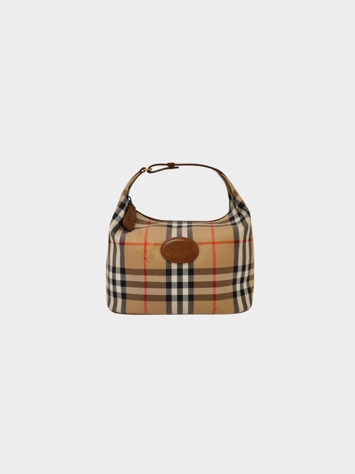 Burberry 2000s Beige Brown Check Canvas Handbag