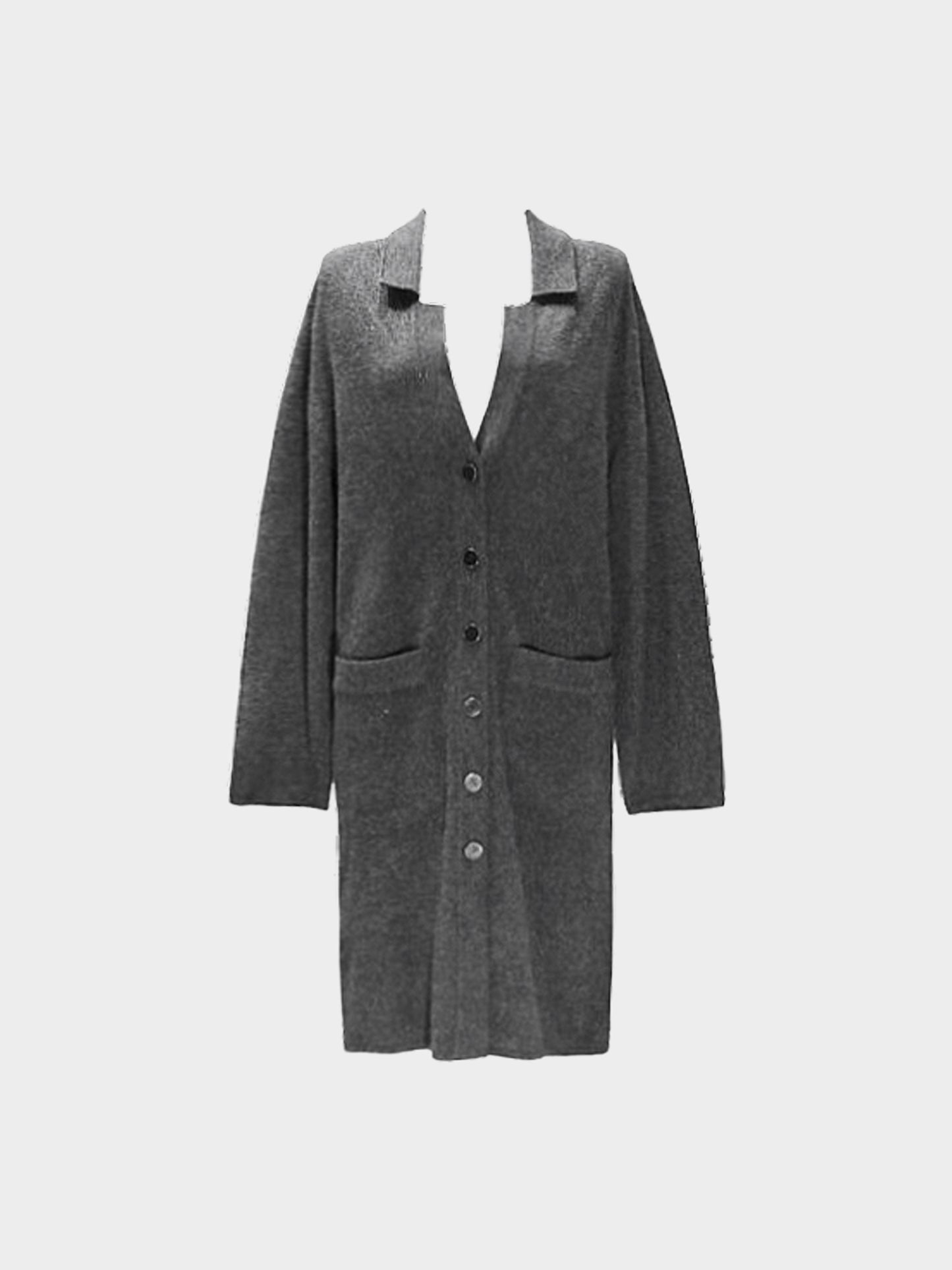Chanel FW 1998 Dark Grey Cashmere Long Cardigan