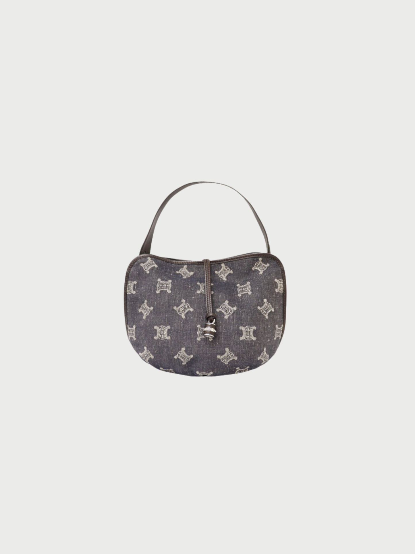 Celine 2000s Blue Denim Leather Bittersweet Macadam One-Shoulder Bag