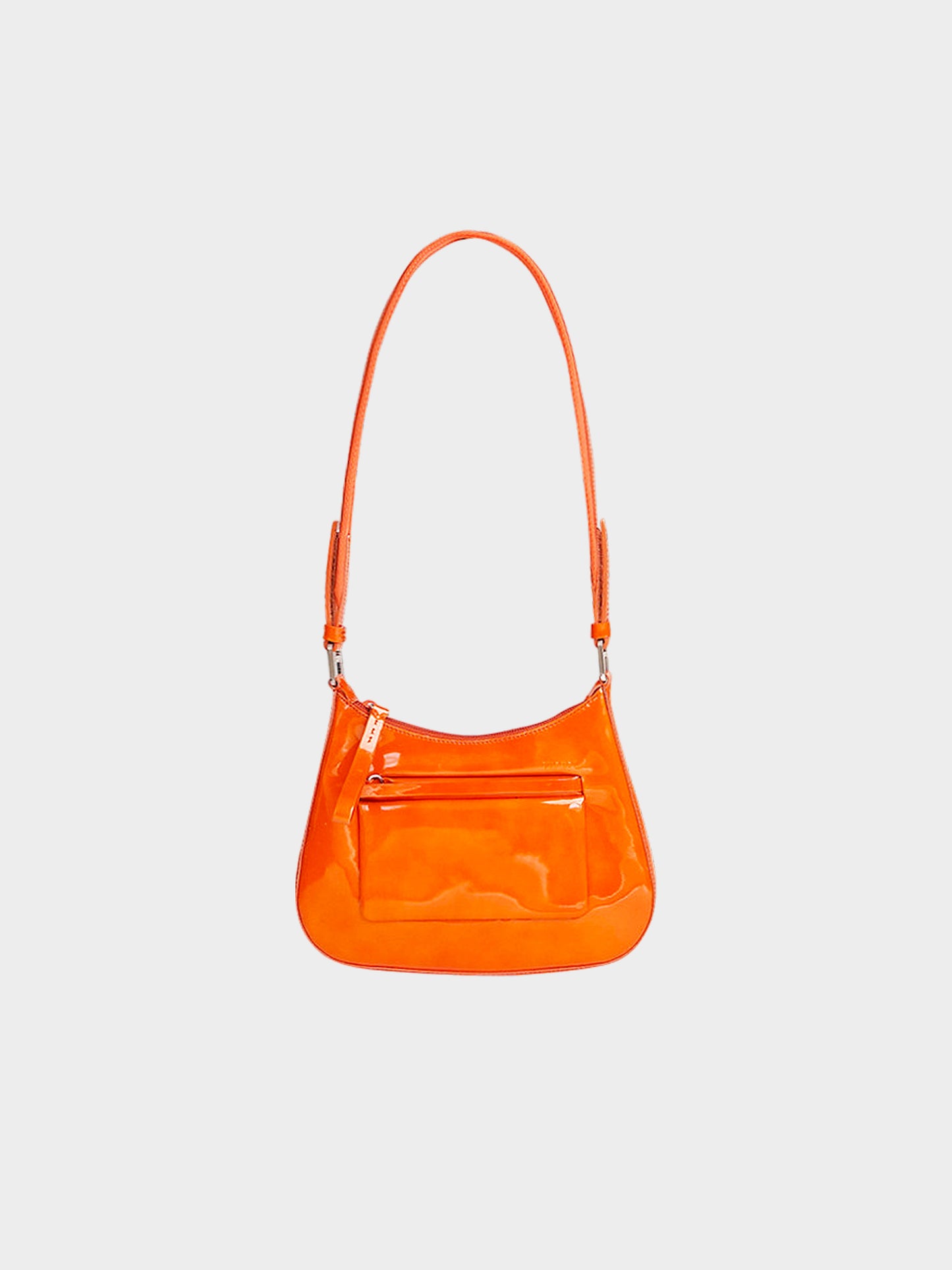 Prada FW 1999 Orange Patent Leather Shoulder Bag
