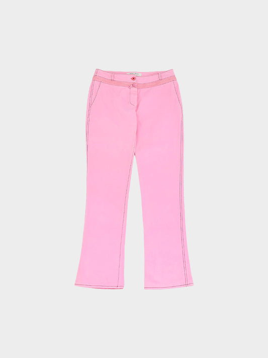 Miu Miu SS 2000 Pink Zipper Waist Pants