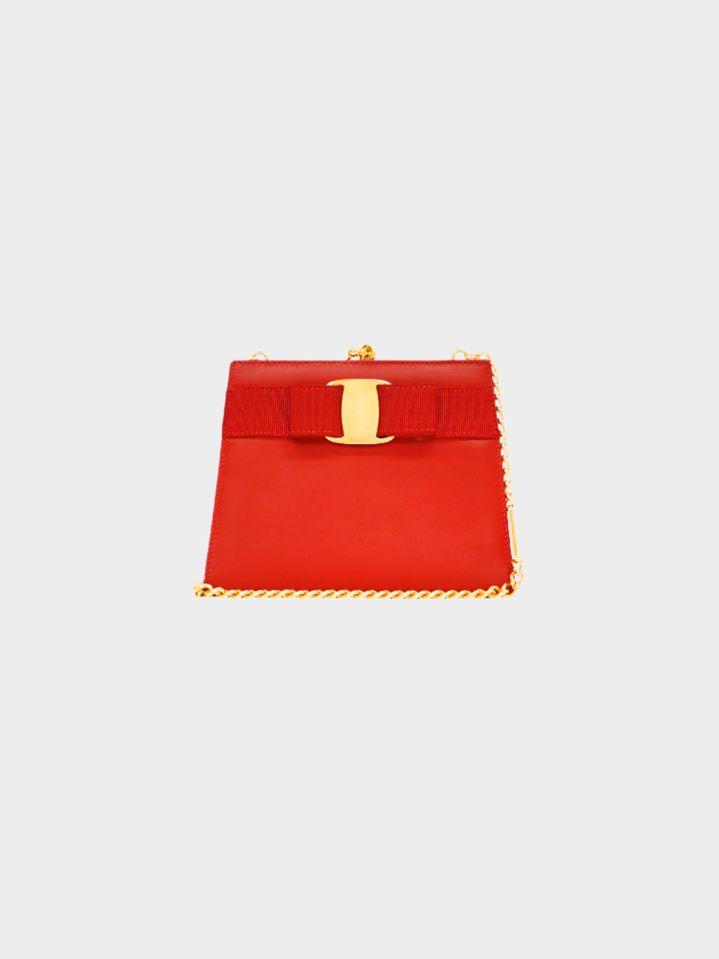 Salvatore Ferragamo 2000s Red Leather Vara Shoulder Bag