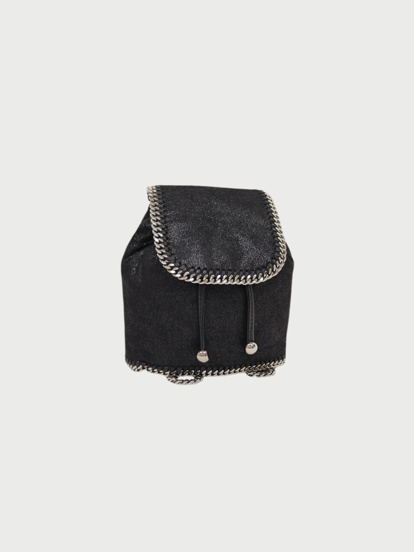 Stella McCartney 2017 Black Vegetarian Leather Falabella Backpack
