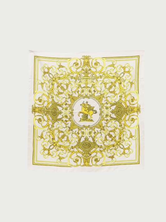 Hermès 1990s Multicolor Silk Carré 90 Scarf