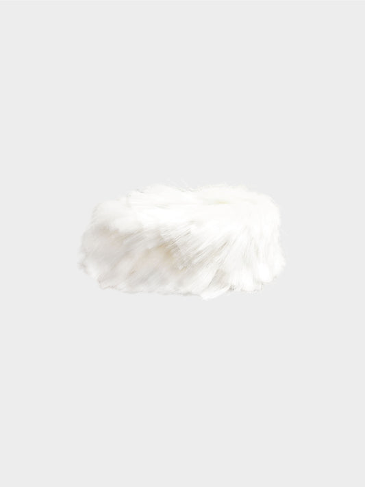 Comme des Garçons 2000s Rare White Faux Fur Hat